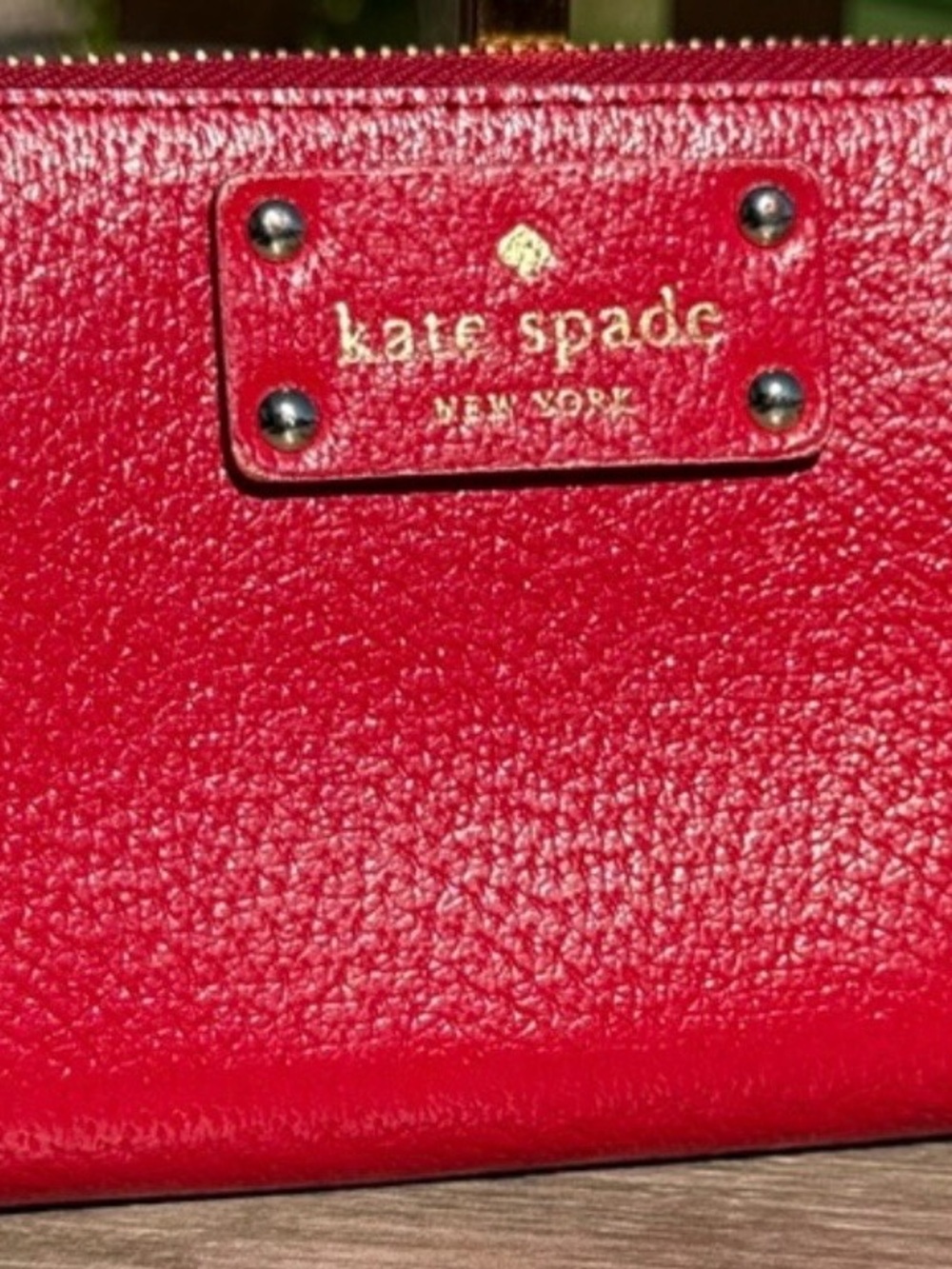 Kate Spade Red zip-around wallet